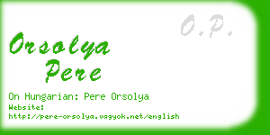 orsolya pere business card